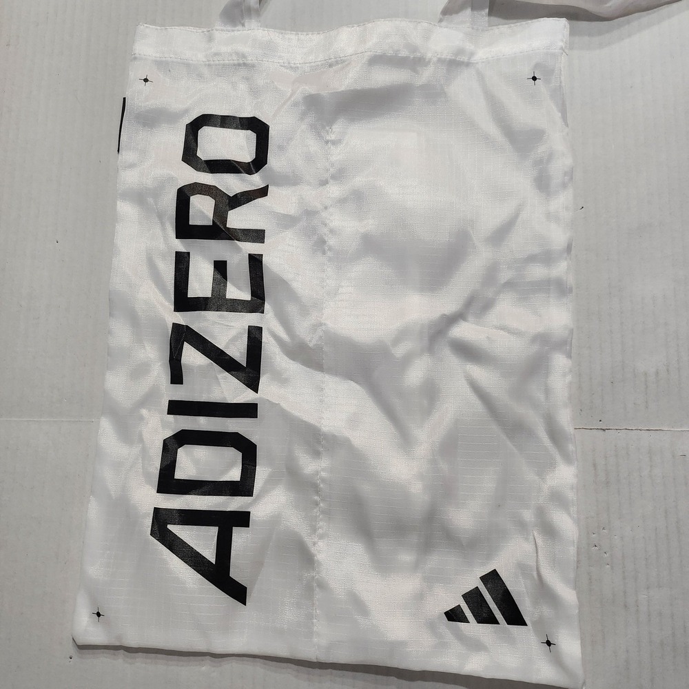 adidas Adizero White Black Small Tote Gym Bag Polyester Track & Field Cleats